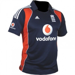 Adidas England One Day Short Sleeve Cricket Shirt.