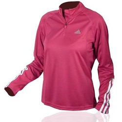 Adidas Lady Climalite Long Sleeve 1-2 Zip Running Top