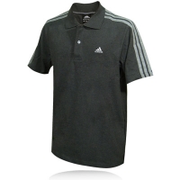 adidas essential 3 stripe polo shirt