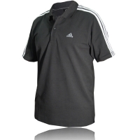 adidas essential 3 stripe polo shirt