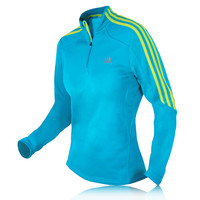 Adidas Lady Response Long Sleeve half Zip Fleece Running Top