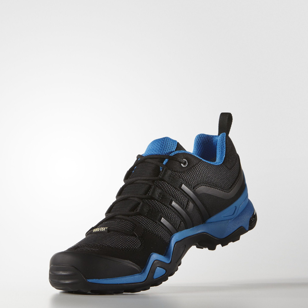 Adidas Fast X Mens Blue Black Waterproof Trail Walking Outdoors Sports