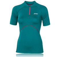ASICS LADY Inner Muscle Half-Zip Short Sleeve T-Shirt