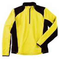 brooks lady breathable reflect 1/2 zip l/s hi-viz top
