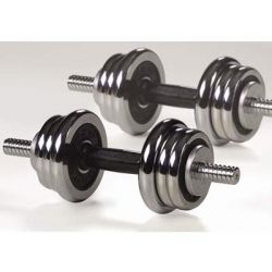 Golds Gym 236 Chrome and Rubber Dumbells