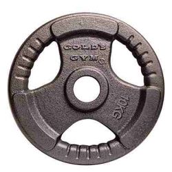 Golds Gym 10KG Olympic EZ Grip Hammertone plate