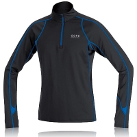 gore run wear flash long sleeve 1/2 zip top