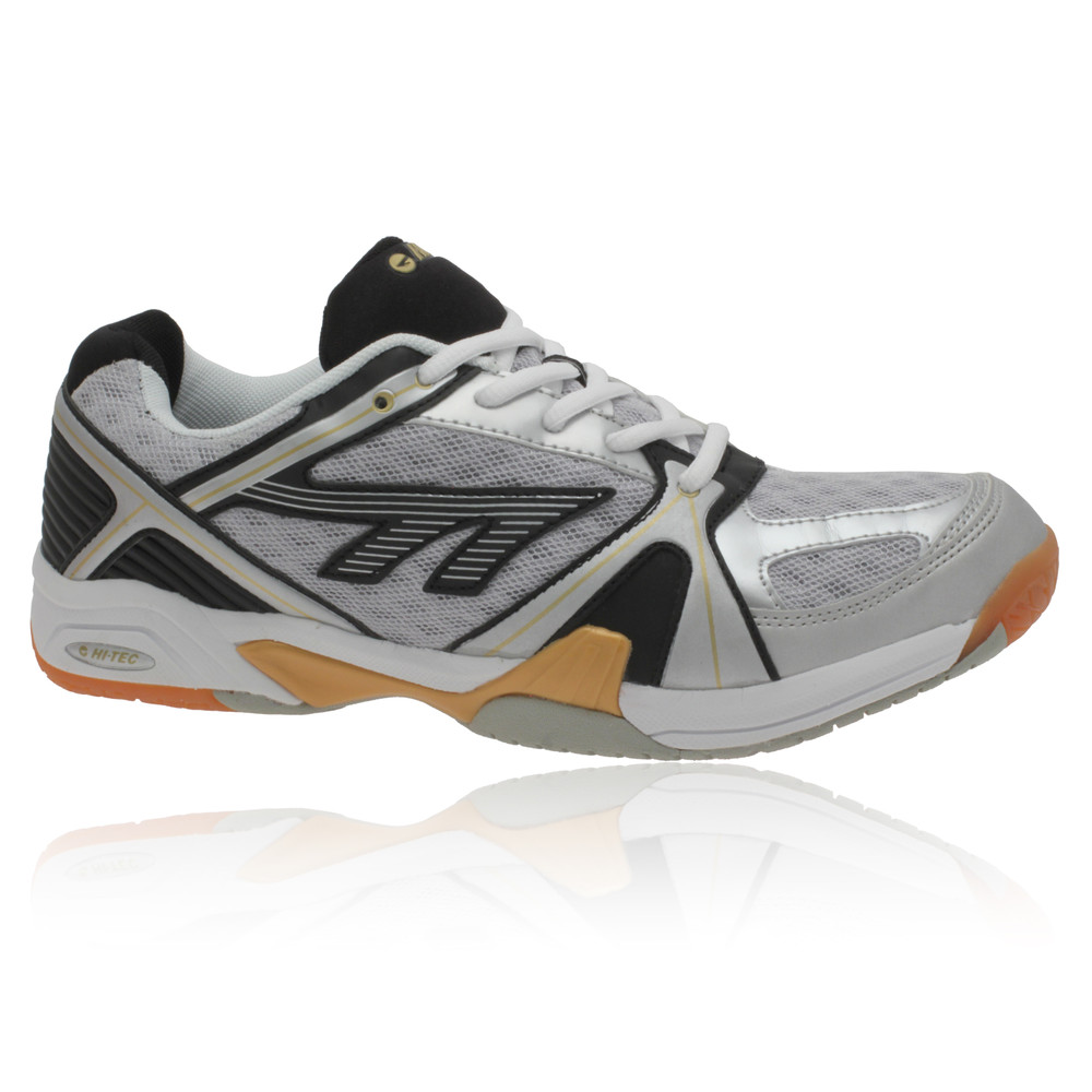 Hitec Mens Lite White Black Indoor Court Badminton Squash Trainer