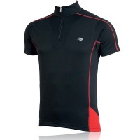 new balance short sleeve half zip top
