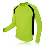 New Balance Hi-Viz Long Sleeve Crew Neck Running Top