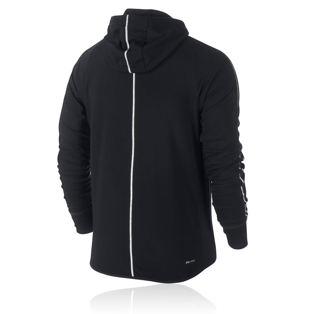 Nike Dri-Fit Feather Fleece Run Full Zip Long Sleeve Hooded Running Top - SU14 | SportsShoes.com
