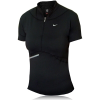 nike lady dri-fit statement react half zip short sleeve t-shirt