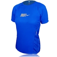 nike lady short  sleeve run t-shirt