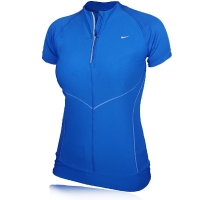 nike lady sphere react short sleeve half zip t-shirt