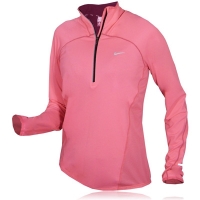 nike lady sphere long sleeve half zip top