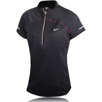 nike lady sphere half zip short sleeve t-shirt