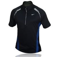 nike sphere short sleeve half zip top