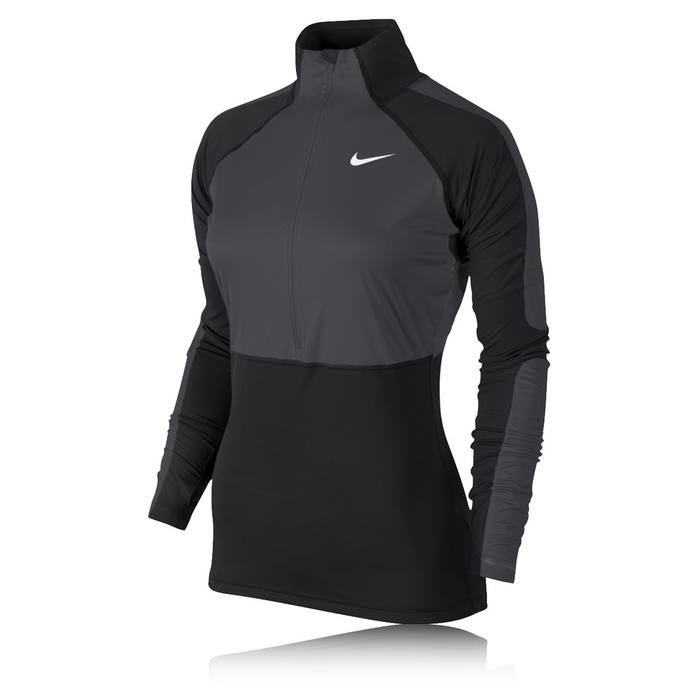 nike women's pro hyperwarm half zip long sleeve shirt