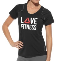 Reebok Lady Fitness Delta Love Fitness Short Sleeve T-Shirt