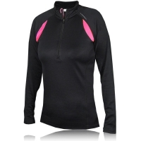 ron hill lady vizion merino half zip long sleeve top
