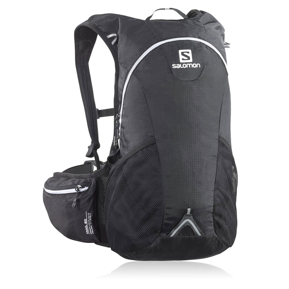 Salomon Trail 20 Unisex Black Running Backpack Sports Hiking Rucksack