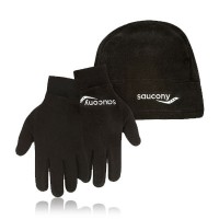 Saucony Micro-Fleece Running Hat and Glove Set