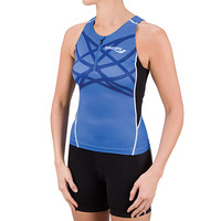Saucony Lady Triathlon Half-Zip Tank Vest