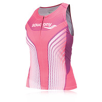 Saucony Lady Tri Half Zip Compression Top