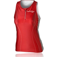 saucony lady elite 1/2 zip triathlon tank top